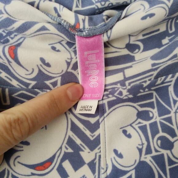 Super Soft Disney Mickey Mouse Leggings Stretchy Comfort Blue White One Size - Picture 5 of 8